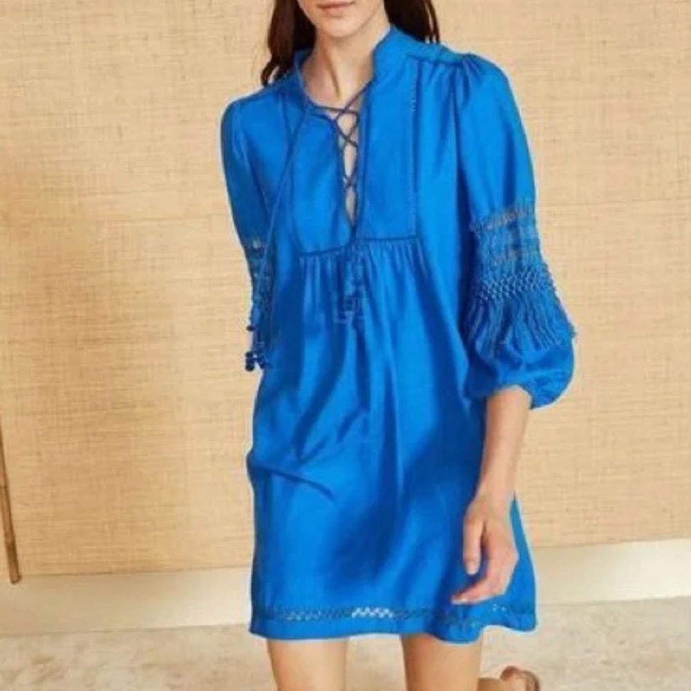 ULLA JOHNSON AVI DRESS - AZUL